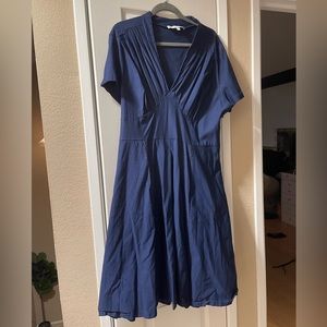 Miss Lula 3X Navy Retro Dress